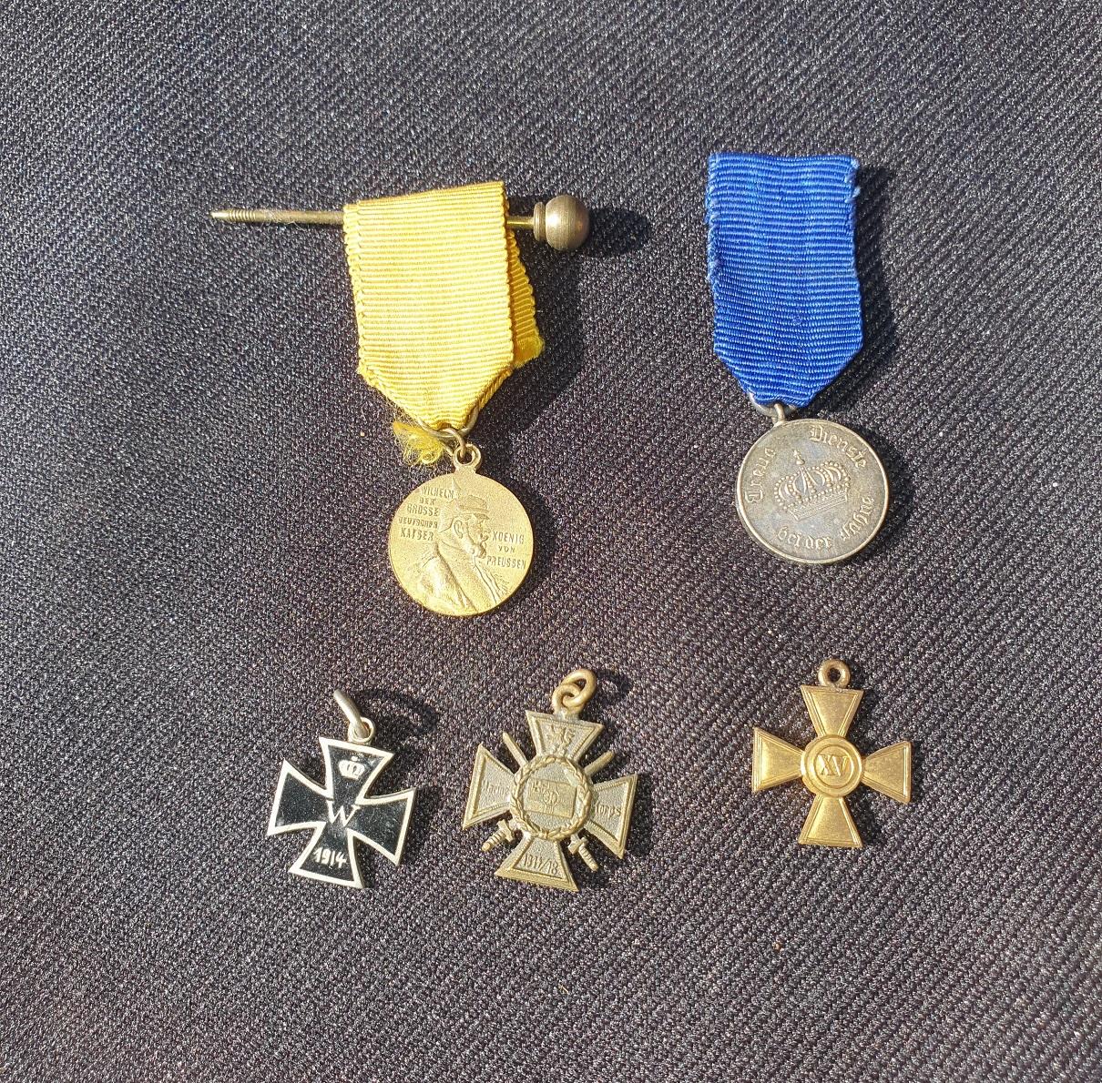 militaria : Lots de Médailles miniatures allemande 1897 - 1918 JCP0392