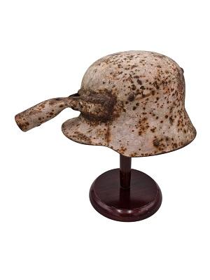 militaria : CASQUE A PURIN ALLEMAND W1 BLANC