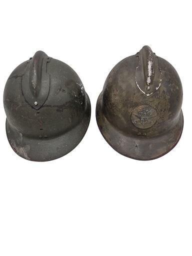 militaria : LOTS 2 CASQUES ADRIAN MDL 26