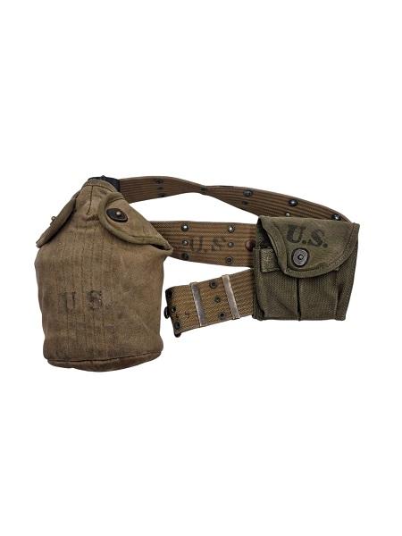 militaria : CEINTURONS + GOURDE+ PORTE CHARGEUR US W2