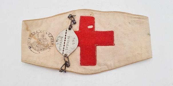 militaria : Brassard Croix Rouge française Alsacien w2