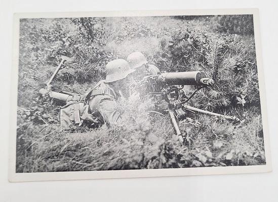 militaria : Carte postale Wehrmacht MG 08/15