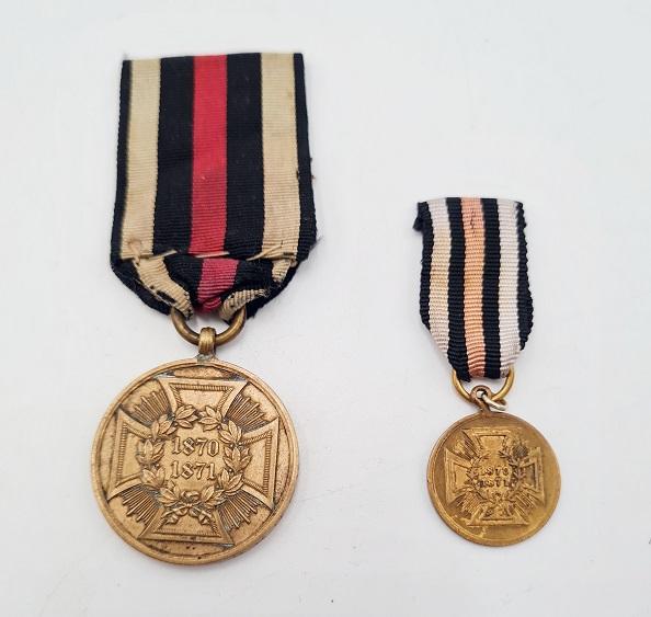 militaria : 2 Médailles commémorative guerre de 1870/71 allemande