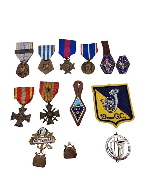 militaria : LOTS MEDAILLES - INSIGNES